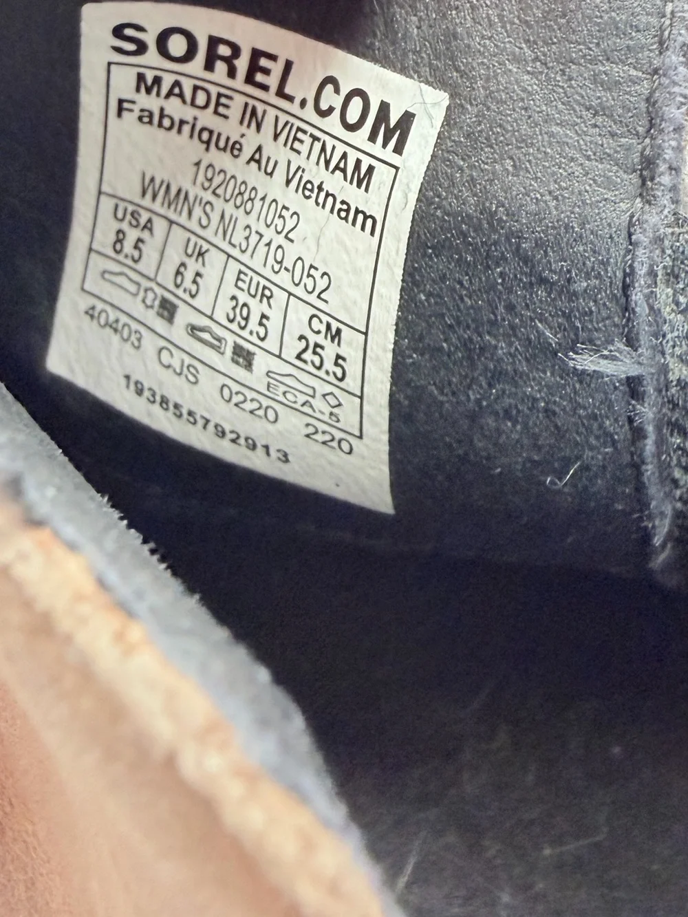 Sorel Emelie Chelsea Boots Waterproof Pull On Leather Suede Tan Black Size 8.5